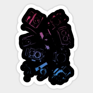 Abstract Vintage Cameras Sticker